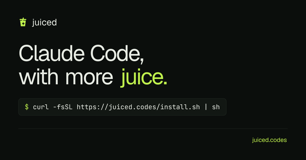 Show HN: Juiced Claude Code